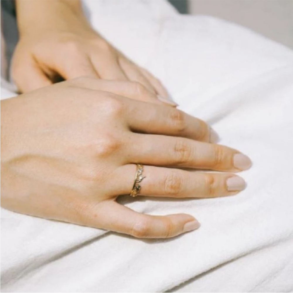 "Paradise" African Safari Animal Giraffe Elephant Zebra Gold Dainty Gift Ring - Picture 5 of 7